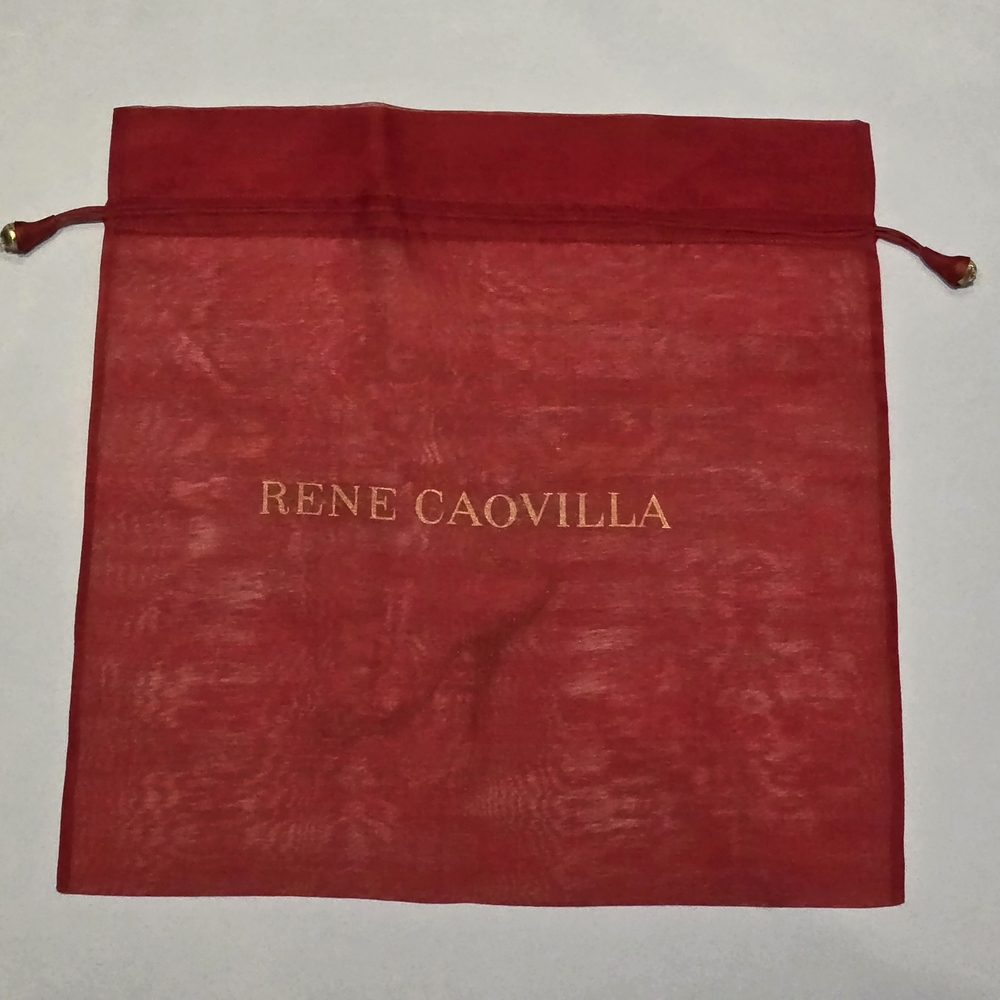 Rene Caovilla Red Dust Bag (One-1) Size 15" x 15.5"